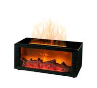 Difusor & Humidificador de Llama para Chimenea 300ml - Nebulizador Ultrasónico con Control Remoto, Luz LED de 7 Colores, Efecto Hoguera para Hogar, Dormitorio, Oficina (Negro)