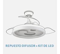 Difusor + kit led ventilador serie turia