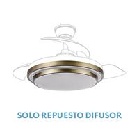 Difusor para ventilador fabrilamp ibe color cuero, repuesto original a
