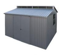 DIGIPLASTICS Caseta de aluminio aluminio 10'x8' Duramax 323 x 243 x 235 cm Color Gris