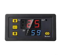 Digital para controlador de tiempo DC 24V 20A Interruptor de relé Temporizador de retardo programable para modo de ciclo Pantalla LED para electrodomésticos (24 V)