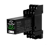 Digital profesional para relé de retardo de tiempo de 12 voltios CC interruptor temporizador con pantalla LED transparente y caja de PC ignífuga para sistemas de control de fábrica de 14 pines (14