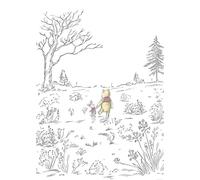 Digitaldruck Vlies Fototapete - Winnie the Pooh Walk - Größe 200 x 280 cm