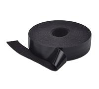 DIGITUS Cinta de gancho y bucle para cableado estructurado, 20 mm de ancho, Rollo de 10 m, Negro