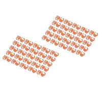 DIGITUS Clips de Colores para Cables de conexión RJ45 - organización por Colores de los Cables de Red - 100 Unidades - para Cables LAN Cat 5e, Cat 6 y Cat 6A - AWG 24/7 a 27/7 - Naranja
