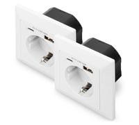 DIGITUS DA-70615: Enchufe empotrado con cargador USB, pack de 2 unidades. Incluye: 1 puerto USB-A con salida de hasta 2.8 A / 1 puerto USB-C con salida de hasta 2.8 A. Profundidad de instalación: 32 m