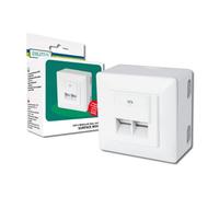 Digitus DN-9006-N - Toma de corriente (RJ-45, Blanco, 80 mm, 80 mm)