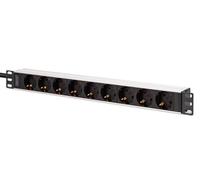 Digitus Regleta PDU Rack 19" DN-95440 - 9 tomas Schuko (45°), cable 2m, IEC C20, 16A, aluminio