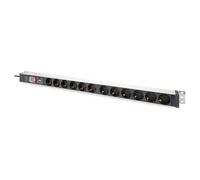 Digitus PDU DN-95435 con 12 salidas Schuko 16A y protección contra sobretensiones