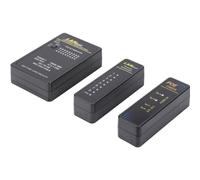 DIGITUS Probador de Red y probador de Cables - Dispositivo de Prueba PoE - exploración automática - RJ45 RJ11 ISDN BNC - Cable de Red LAN Cable coaxial