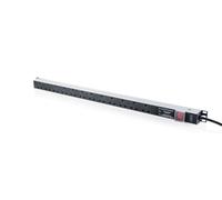 DIGITUS Regleta - 12 x Tipo G - versión para el Reino Unido | Interruptor, protección contra sobretensiones - Enchufe IEC 60309 de 16 A - Cable de 1,8 m - Para armarios de red de 19 pulga