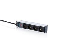DIGITUS Regleta de 10 Pulgadas - 4 enchufes con Toma de Tierra - 1 U