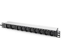 DIGITUS Regleta de 19" - 10 tomas - 8x C13 & 2x C19 - Enchufe C20 -1HE - 250VAC - 50/60Hz - 10A