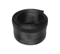 DIGITUS Tubo universal para cables 2m - Corte a medida, Cinta de gancho y bucle, Estirable, Contratación, Tejido sintético - Negro