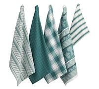 DII Assorted Pattern Dishtowels (Set of 5) Juego de Textiles para Cocina Tejida, Tela, Mar del Norte, DT 18x28 DC 13x13