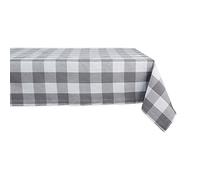 DII Buffalo Check Collection, Mantel clásico de Granja, 52 x 52 Pulgadas, Gris y Blanco