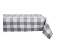 DII Buffalo Check Collection, Mantel clásico de Granja, 60 x 120 Pulgadas, Gris y Blanco