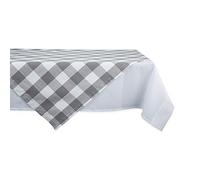DII Buffalo Check Collection, Mantel clásico de Granja, decoración de Mesa, 40 x 40, Gris y Blanco