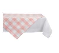 DII Buffalo Check Collection, Mantel clásico de Granja, decoración de Mesa, 40 x 40, Rosa y Blanco
