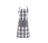 DII Buffalo Check Kitchen Collection, delantal clásico de chef de granja, talla única, gris y blanco