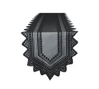 DII - Camino de Mesa de Encaje de poliéster de 35,5 x 182,8 cm, Color Negro nórdico Halloween, cenas y Noches de película de Miedo