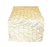 DII Camino de Mesa Reversible para decoración de Vacaciones o Eventos, Papel, Dorado, 14 x 72 Pulgadas