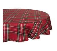 DII CAMZ10911 - Mantel metálico, cenas, Navidad, Vacaciones o Uso Diario, Redondo de 70 Pulgadas, Cuadros navideños