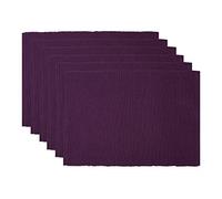 DII CAMZ33242 - Juego de manteles Individuales, 6 Unidades, Color Berenjena