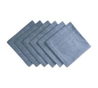 DII CAMZ36965 - Juego de servilletas de Cambray, 100% algodón, básicas, de Gran tamaño, Color Azul, 6 Unidades