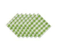 DII Checkered Collection Tabletop, Napkin Set, Green Apple 6 Count