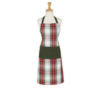 DII Christmas Basics Collection - Delantal de chef ajustable de algodón, talla única, a cuadros