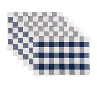 DII Classic Farmhouse - Juego de Mesa de algodón, Azul Marino y Crema, 13 x 19 Pulgadas