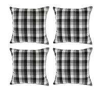 DII Colección de Fundas de Almohada Decorativas cuadradas, 18 x 18 Pulgadas, Gris Tricolor, 4 Piezas