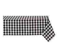 DII Colección de manteles de cuadros 100% algodón, 60 x 84 cm, color negro