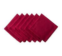 DII Colección de Mesa abigarrado, Juego de servilletas, 20x20, Rojo Tango, 6 Piezas