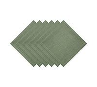 DII Colección de Mesa Jaspeado, Juego de servilletas, 20x20, Verde alcachofa, 6 Piezas