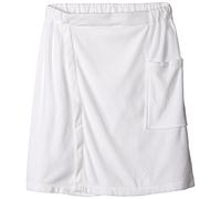 DII - Colección de Toallas envolventes de Felpa para Hombre, Ajustables con Velcro y con Bolsillo, 137 x 51 cm, Blanco