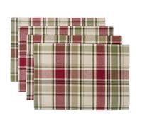 DII Colección Fall Basics 100% algodón, Lavable a máquina, Mesa, Cuadros caseros, Placemat Set, 13x19, 4