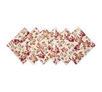 DII Colección rústica de Hojas de otoño de Cocina, decoración de Mesa de Acción de Gracias y otoño, Juego de servilletas, 20 x 20, 6 Piezas