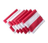 DII Coral Cabana Stripe Servilletas de impresión para Exteriores (Juego de 6), Poliéster, Napkins, 6