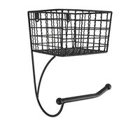 DII Decoración rústica de baño, Metal, Negro, Soporte para Papel higiénico