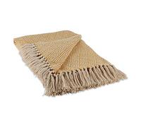 DII Diamond Throw Collection Tejido de algodón, 50x60, Color Dorado Miel
