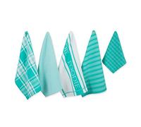 DII Everyday Collection Foodie - Juego de 5 paños de Cocina y paños de Cocina, Color Verde Azulado