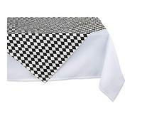 DII Harlequin Collection, algodón, Negro y Crema, Mantel de Mesa, 40x40
