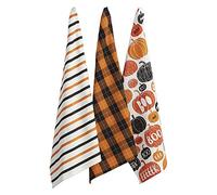 DII Juego de Toallas de Cocina Decorativas de algodón con Estampado Spooky & Fun, Pumpkin Boo, 18 x 28 Pulgadas