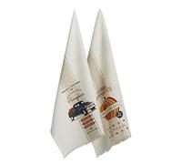DII Juego de Toallas de Cocina Decorativas de algodón para Cocina, 18 x 28, Granja de Calabazas, 2 Unidades