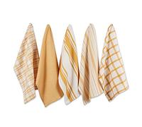DII Juego de Toallas de Cocina Tejidas Surtidas, 18 x 28 Pulgadas, Oro Miel, 5 Piezas