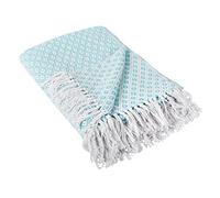 DII - Manta rústica de algodón con Flecos para Silla, sofá, Picnic, Camping, Playa y Uso Diario