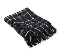 DII Manta Tejida a Cuadros para Entretiempo, 50 x 60 pulg. (127 x 152 cm), Negro