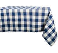 DII Mantel 100% algodón, Lavable a máquina, Cena y Vacaciones, servilletera/Camino de Mesa, Navy & Cream Buffalo Check, 52x52